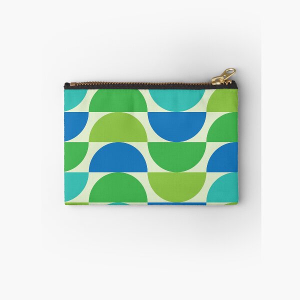 Item preview, Mid Century Geometric Half Circles Pattern in Green, Teal and Blue  designed and sold by Yasminepatterns .