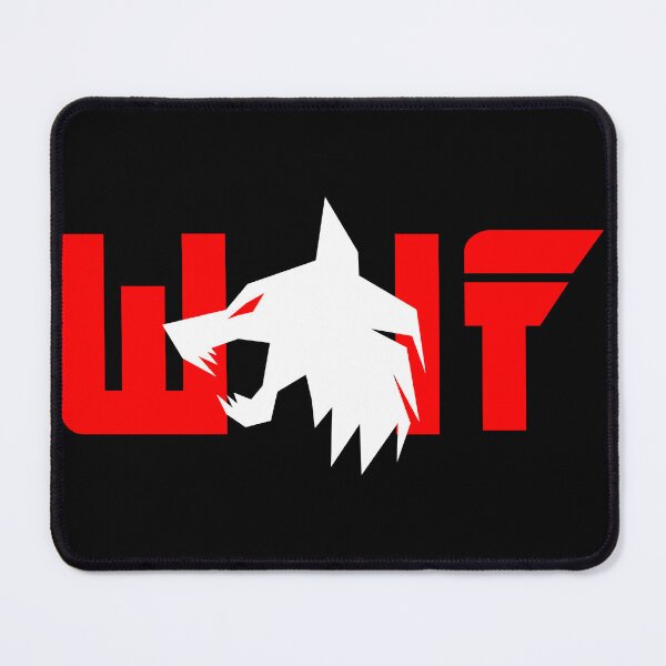 Item preview, White wolf with red eyes and red letters designed and sold by the Zarock Shop.
