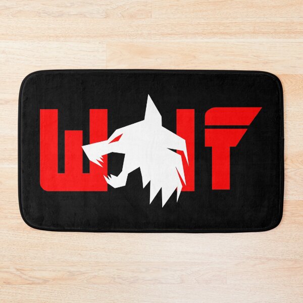 Item preview, White wolf with red eyes and red letters designed and sold by the Zarock Shop.
