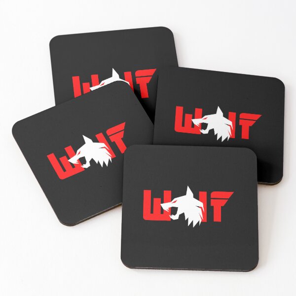 Item preview, White wolf with red eyes and red letters designed and sold by the Zarock Shop.