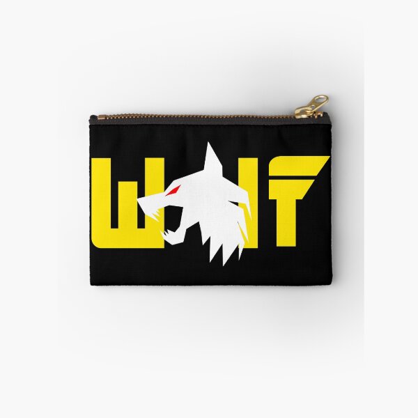 Item preview, White wolf with red eyes and Yellow letters designed and sold by the Zarock Shop.