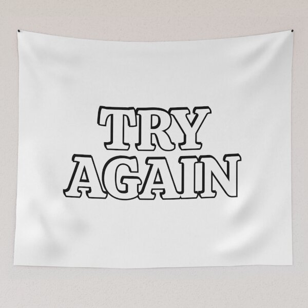 Item preview, Try again - short motivational phrases designed and sold by Inspirationmotivation.
