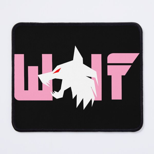 Item preview, White wolf with red eyes and Pink letters designed and sold by the Zarock Shop.