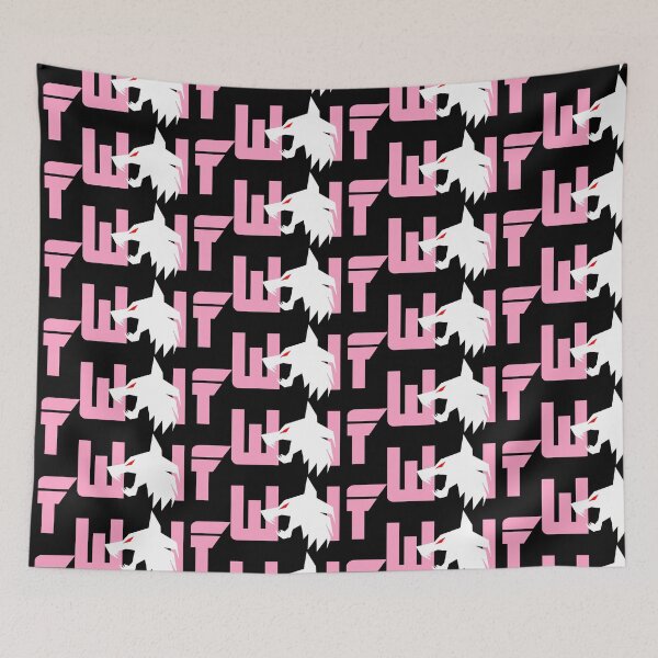 Item preview, White wolf with red eyes and Pink letters designed and sold by the Zarock Shop.