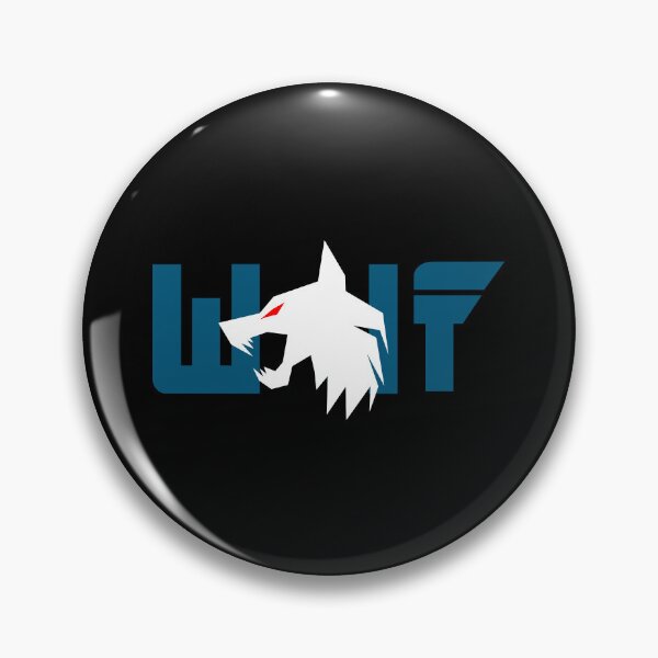 Item preview, White wolf with red eyes and blue letters designed and sold by the Zarock Shop.