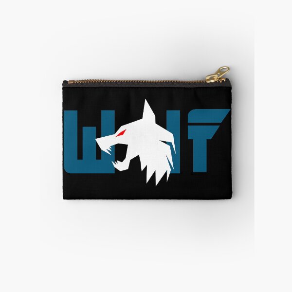 Item preview, White wolf with red eyes and blue letters designed and sold by the Zarock Shop.