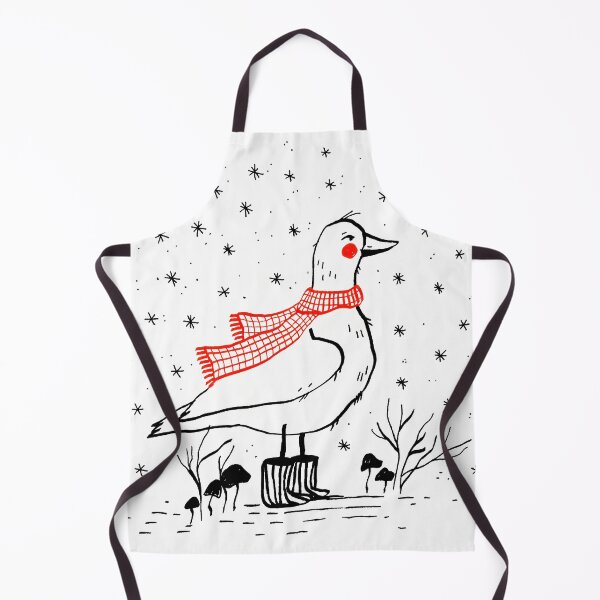 Item preview, Cute white duck in winter designed and sold by iulimade art.