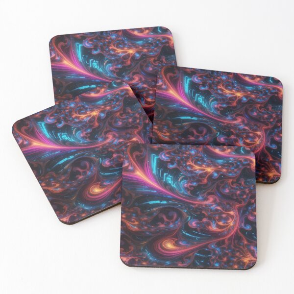 Item preview, Ethereal Cosmic Swirls in Vibrant Neon Hues designed and sold by ArtComixHaven.