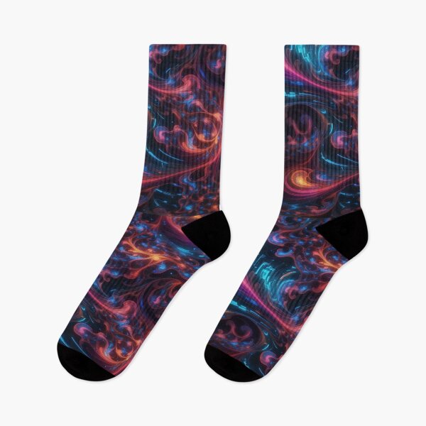 Item preview, Ethereal Cosmic Swirls in Vibrant Neon Hues designed and sold by ArtComixHaven.