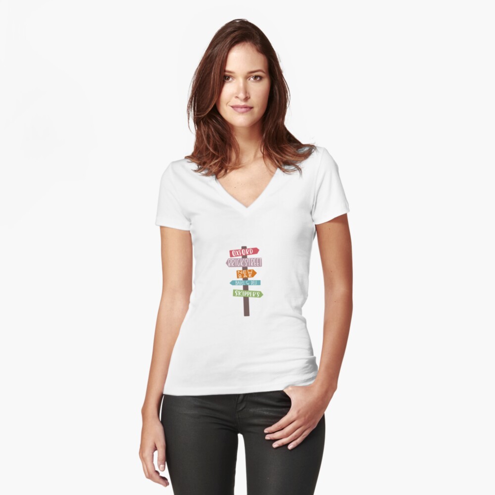 Item preview, Fitted V-Neck T-Shirt designed and sold by kelseyhaver.