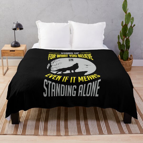 Item preview, Stand Alone: Empowering Wolf-Themed Motivation Design designed and sold by Soundness34.