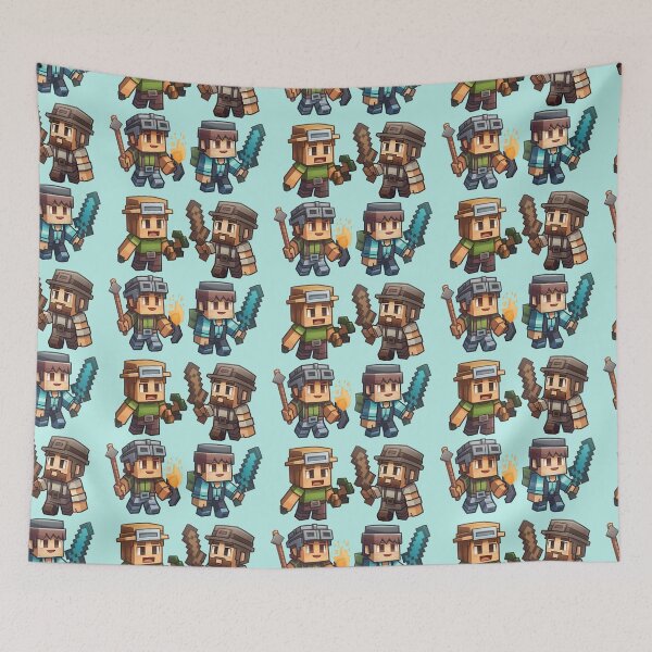 Item preview, Blue Pixel Warrior designed and sold by MidArtFusion.