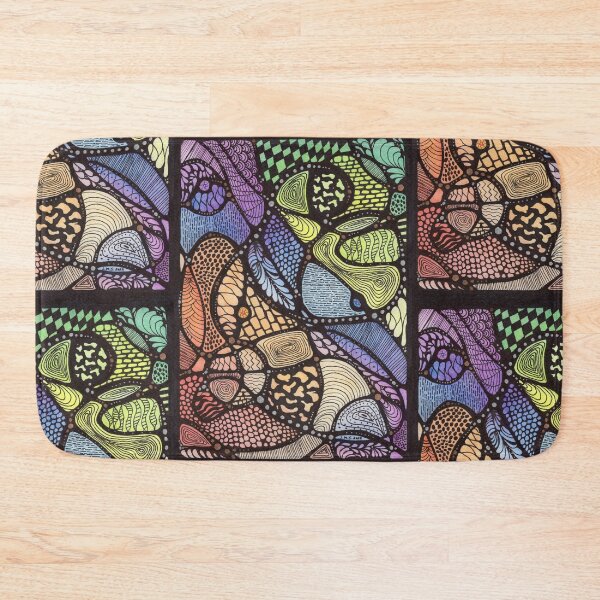 Item preview, Neurographic Rainbow Doodle Watercolor designed and sold by janannes.