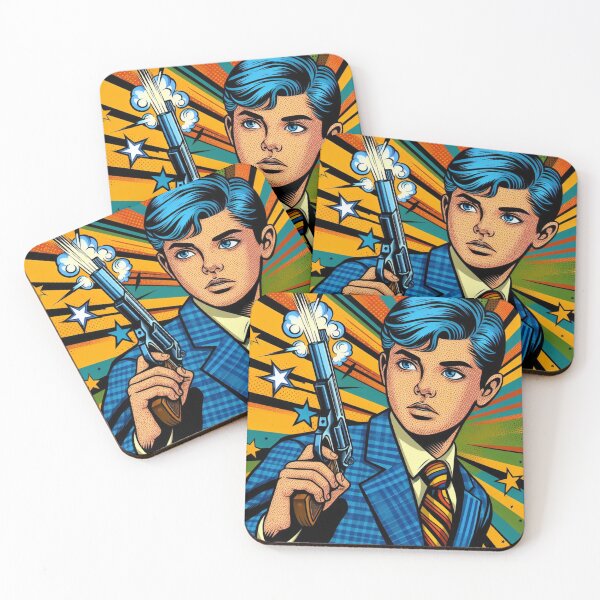Item preview, Pop Art Vigilante: Edgy Guy Designs designed and sold by StickerStudio27.