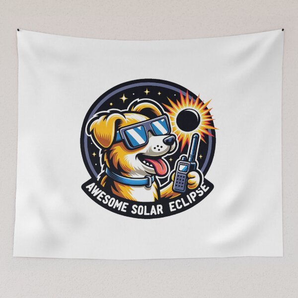 Item preview, Total Solar Eclipse 2024 April 8th Dog Radio Operator Amateur Radio Ham Radio Cool Gifts For Amateur Radio Lovers Radio Operators Amateur Radio Enthusiasts Solar Eclipse fans designed and sold by Waves-of-Art.