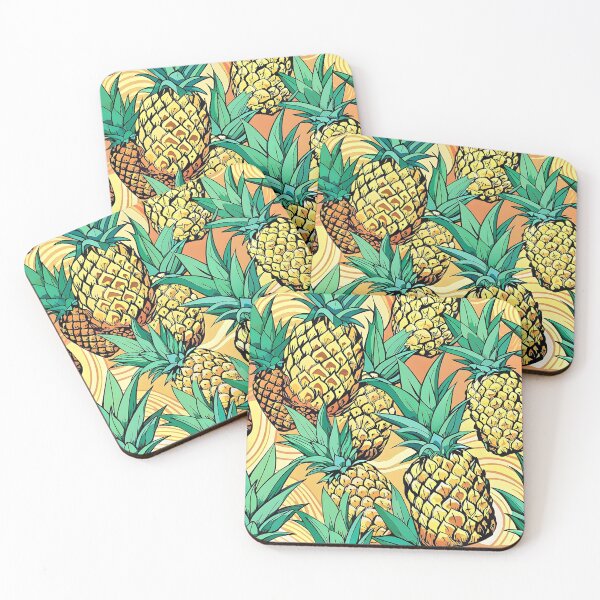 Item preview, Tropical pineapple pattern design. Tropical fruit in an original pattern designed and sold by Rostislav Bouda.