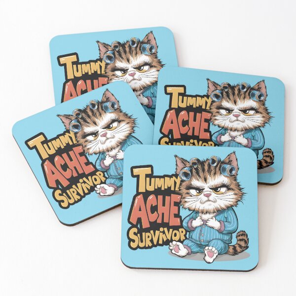 Item preview, Tummy Ache Survivor Cute Cat Lovers Funny designed and sold by jteart.