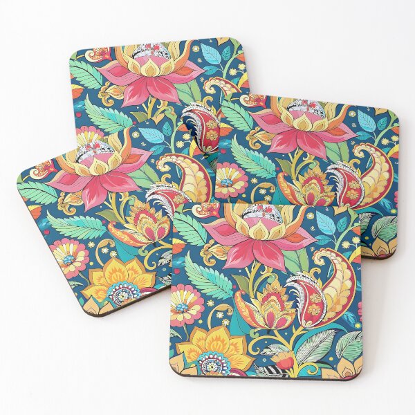 Item preview, Bright floral pattern with ornate details, fantasy in colors designed and sold by Rostislav Bouda.