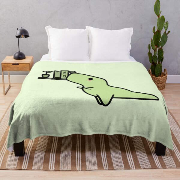Item preview, Green T-Rex reaching for book designed and sold by Cre8iveCat.