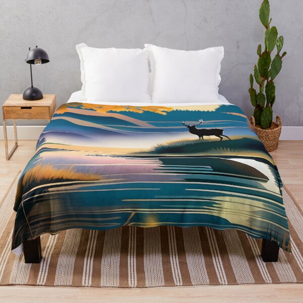 Item preview, A Quiet Forest Enveloped in Morning Mist Against the Backdrop of the Rising Sun designed and sold by AspirationalArt.