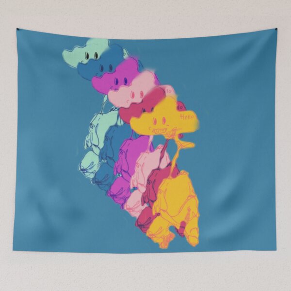 Item preview, Awkward Cloud Inspired by Joseph's Technicolor Dreamcoat designed and sold by MonsoonartsbyM.