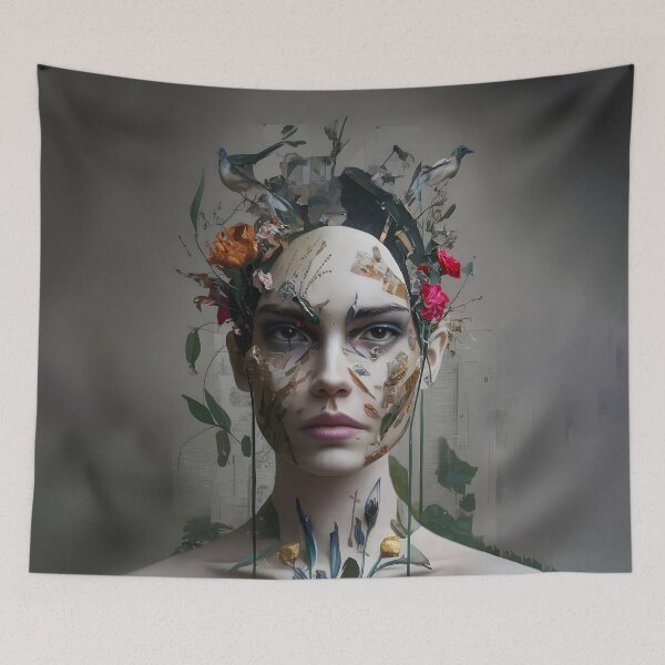 Item preview, Botanical Portrait: A Captivating Fusion of Art and Fashion designed and sold by MarinaFila.
