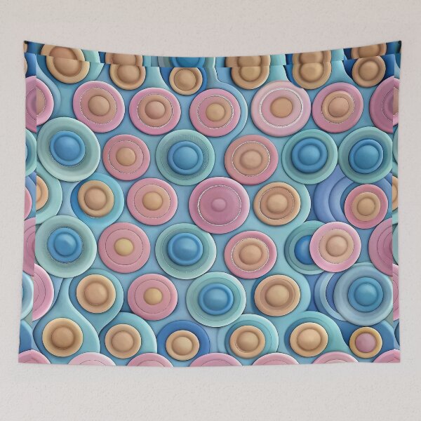 Item preview, Colorful field of many different colored shaped rings designed and sold by Rostislav Bouda.