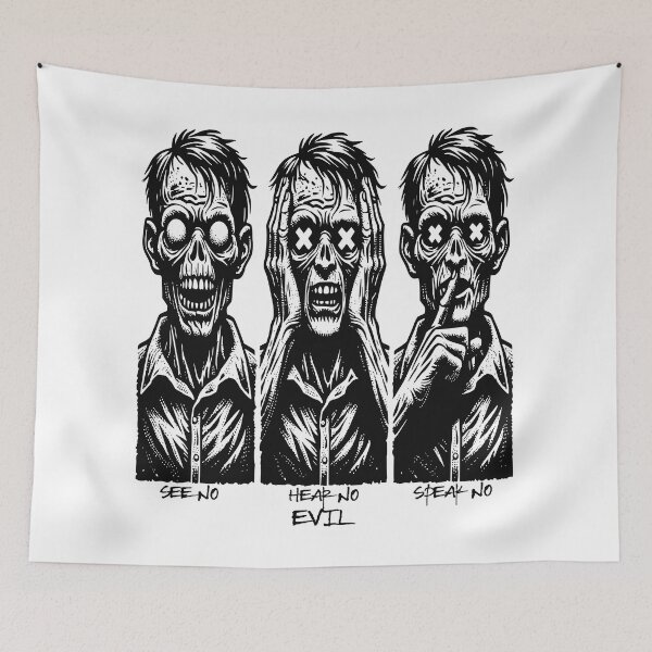 Item preview, SEE NO EVIL, HEAR NO EVIL, SPEAK NO EVIL designed and sold by Dying2win.