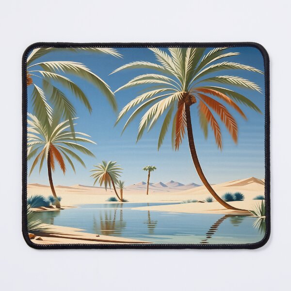 Item preview, A Quiet Desert Oasis—Sand Dunes and Date Palms designed and sold by AspirationalArt.