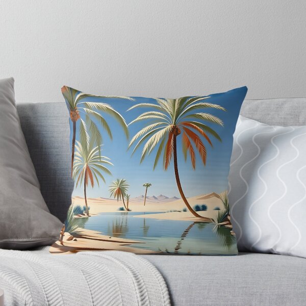 Item preview, A Quiet Desert Oasis—Sand Dunes and Date Palms designed and sold by AspirationalArt.