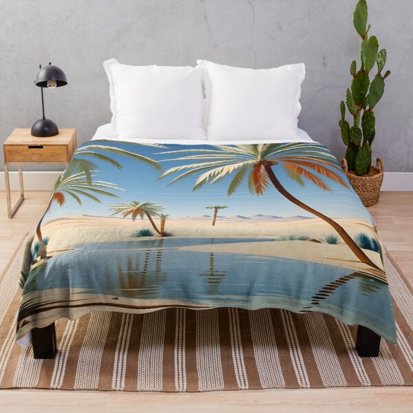 Item preview, A Quiet Desert Oasis—Sand Dunes and Date Palms designed and sold by AspirationalArt.