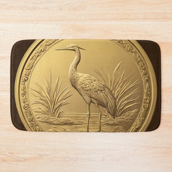 Item preview, OCHER YELLOW COIN A CRANE designed and sold by Ciervo Primavera.