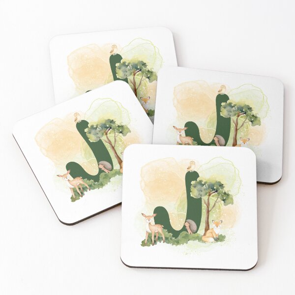 Item preview, Woodland animals series Letter J designed and sold by Tiffany Glassco.