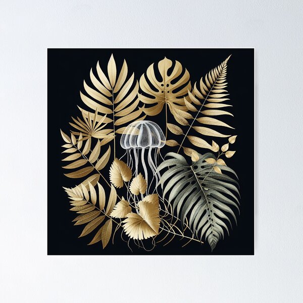 Item preview, Jellyfish in the Golden Rainforest designed and sold by zzz888.