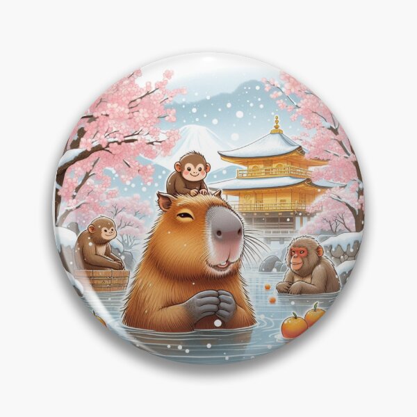 Item preview, Capybara and Japanese Onsen5 designed and sold by Capybara Art Lover.