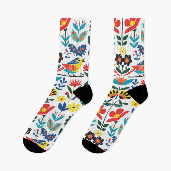 Artikelvorschau, Geometric Folk Floral Colorful Bird entworfen und verkauft von Wagner Brenner.