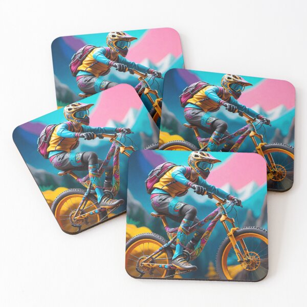 Item preview, Trailblaze Spectrum: Detailed and Colorful MTB Rider designed and sold by GrizzlyCollective.