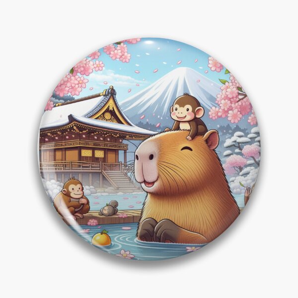 Item preview, Capybara and Japanese Onsen6 designed and sold by Capybara Art Lover.