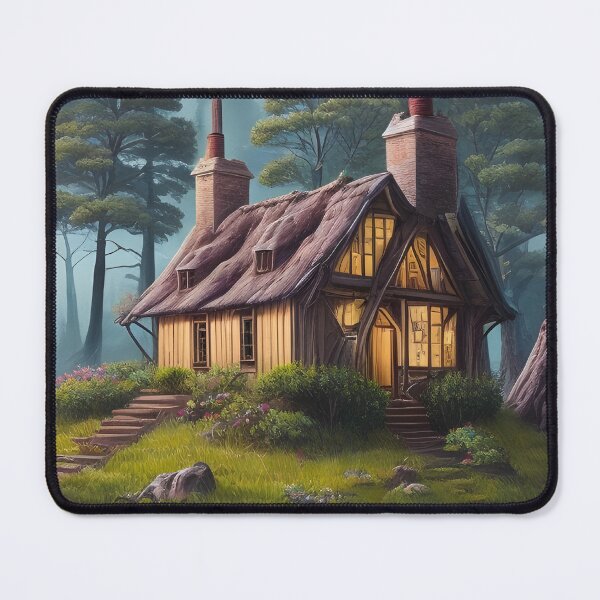 Item preview, Tranquil Riverfront Lodge in the Woods designed and sold by ArtistryTouch.