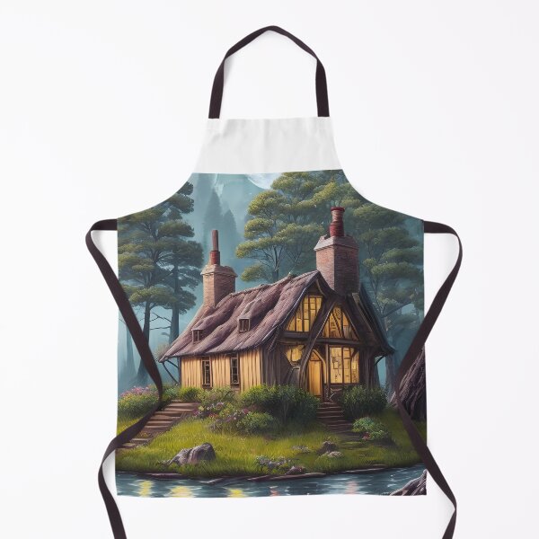 Item preview, Tranquil Riverfront Lodge in the Woods designed and sold by ArtistryTouch.