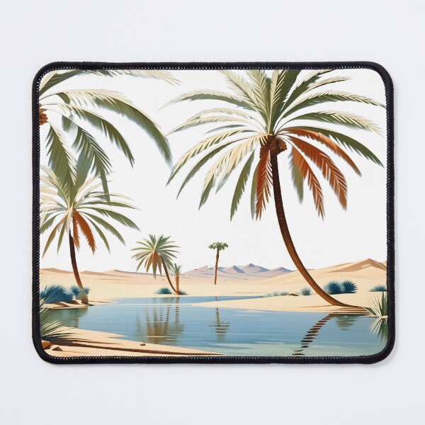 Item preview, A Quiet Desert Oasis—Sand Dunes and Date Palms designed and sold by AspirationalArt.