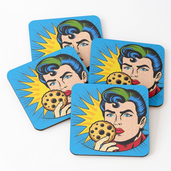Item preview, Pop Art Treats: Cookie with Chips Design Held by a Man designed and sold by StickerStudio27.
