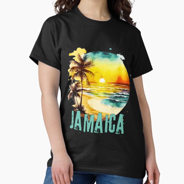 Item preview, Jamaica-Jamaica One Love, Watercolor Jamaican Sunset, Jamaican Pride, I Love Jamaica designed and sold by Sun Sand & Sea Art.