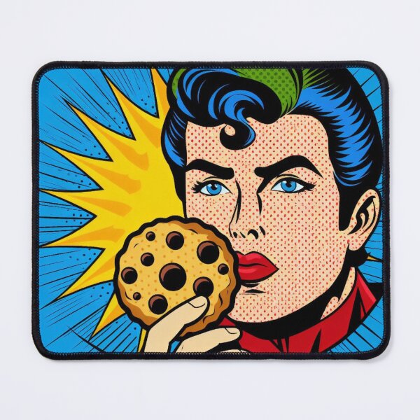 Item preview, Pop Art Treats: Cookie with Chips Design Held by a Man designed and sold by StickerStudio27.