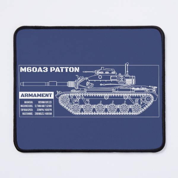Item preview, M60A3 Patton US Army Tank Blueprint Infographic Gift designed and sold by MilitaryMart.