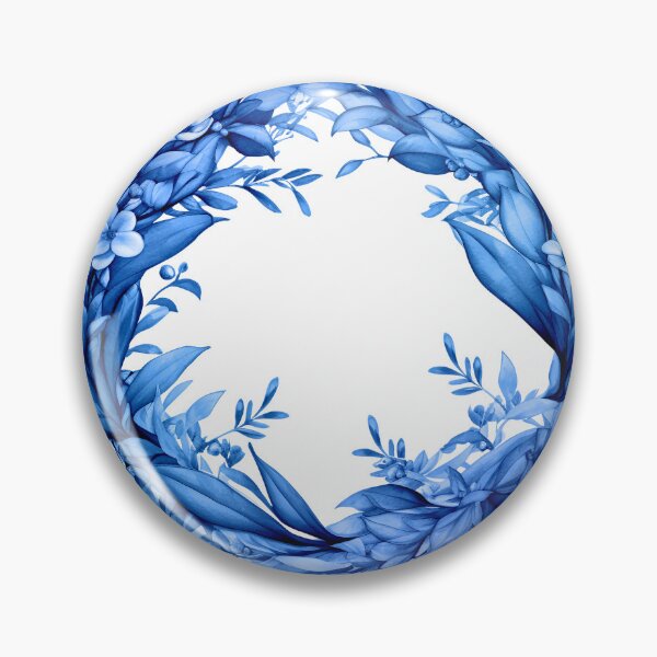 Item preview, Blue floral wreath with flowers and flowers in a blue denim design designed and sold by Robert Biedermann.