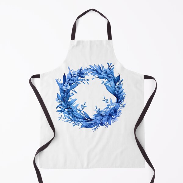 Item preview, Blue floral wreath with flowers and flowers in a blue denim design designed and sold by Robert Biedermann.