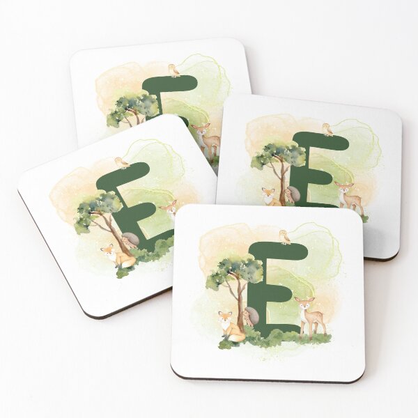 Item preview, Woodland animals Letter E designed and sold by Tiffany Glassco.