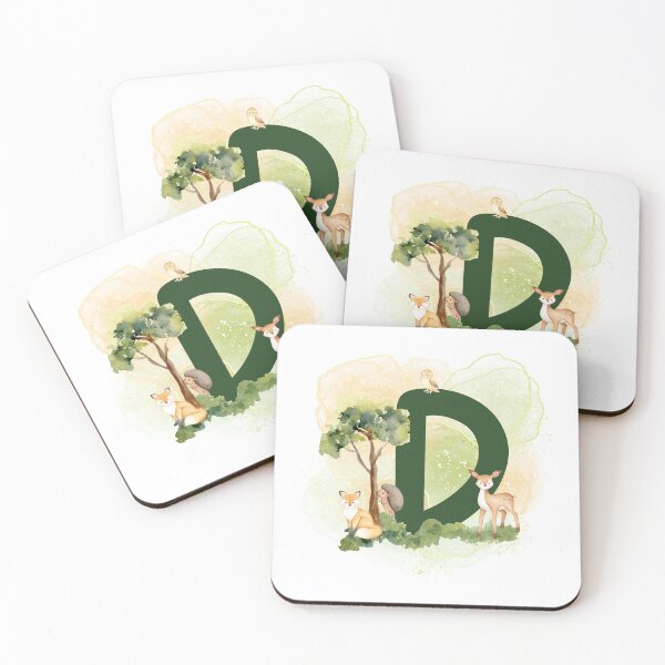 Item preview, Woodland animals Letter D designed and sold by Tiffany Glassco.
