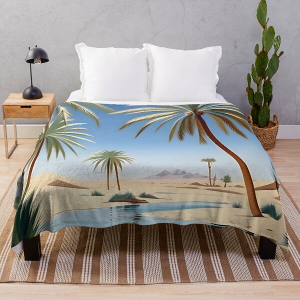 Item preview, A Quiet Desert Oasis—Sand Dunes and Date Palms designed and sold by AspirationalArt.
